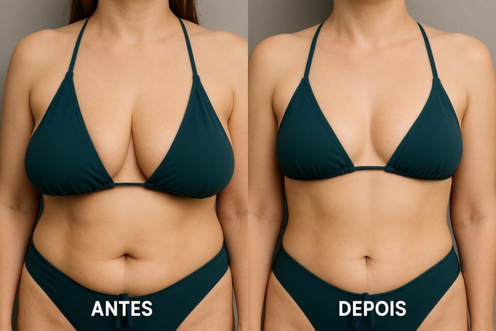 mamoplastia redutora antes e depois